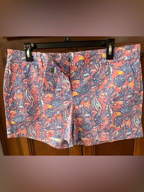 Pink Tropical Sea Print Shorts